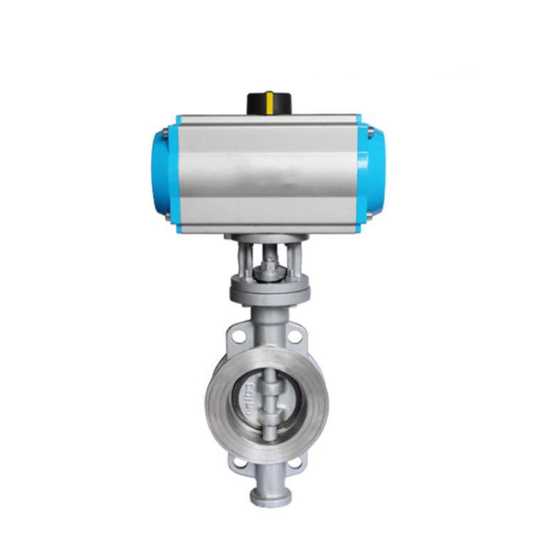 气动对夹式不锈钢硬密封蝶阀 D673W-16P 气动高温蝶阀 气动三偏心