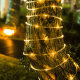 led solar tube light string copper wire leather tube light outdoor waterproof light strip Christmas decorative light courtyard color light string