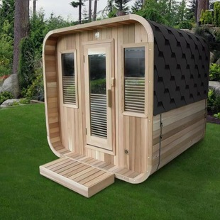 Canada Red Cedar Outdoor Sauna Chinese Factory Traditional Wood Stove Sauna Far Infrared Sauna Wholesale