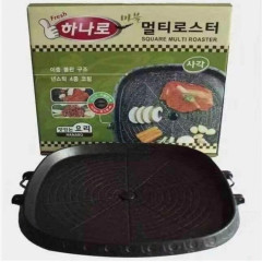 Korean square barbecue plate, Korean barbecue grill, maltstone barbecue plate, home use, outdoor portable, camping stove barbecue plate