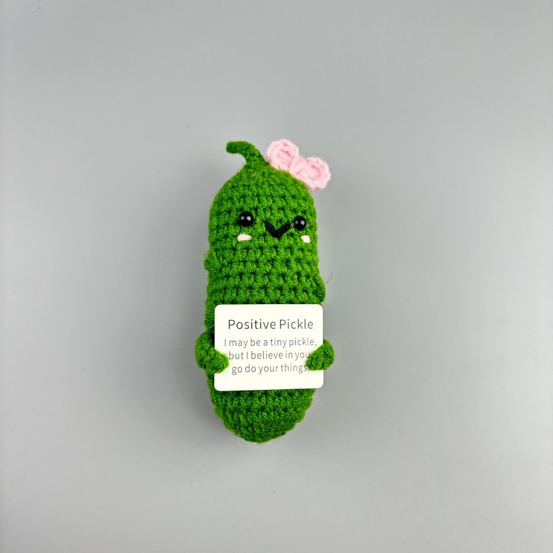 Amazon transfronterizo tejido a mano energía positiva Papa expresión bolsa emoción tarjeta vegetal muñeca coche decoración pequeña