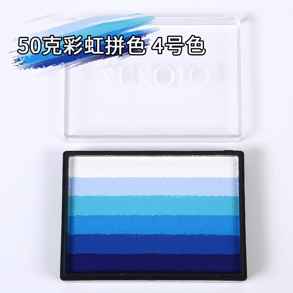 50g 6 colores a juego Arco Iris tira cara pintura a base de agua color a juego pigmento lavable cuerpo Arco Iris Cara color cubierta