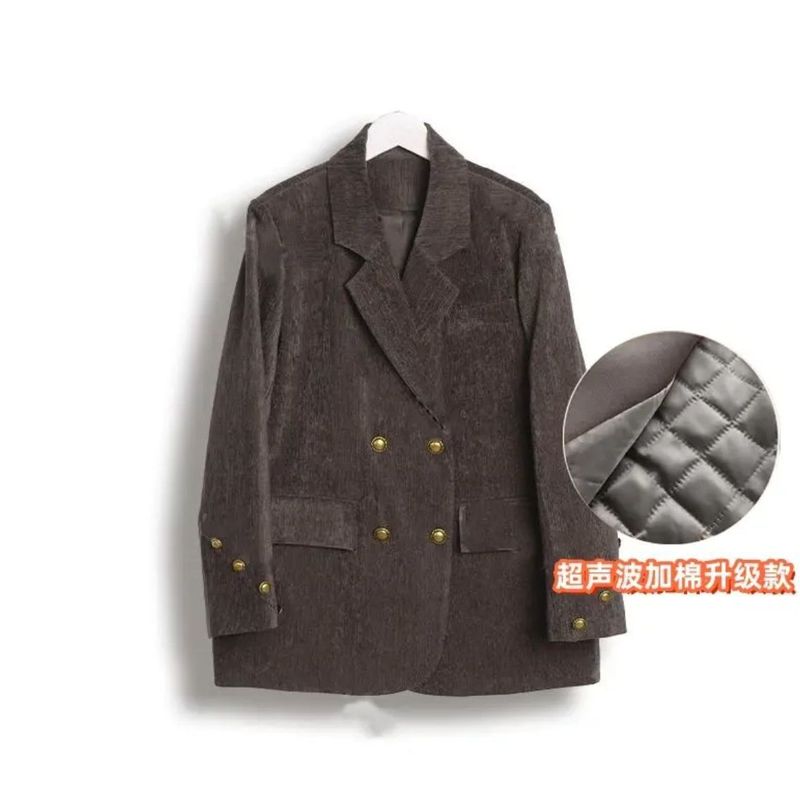 雪尼尔西装外套复古2025秋冬新款西服时尚气质宽松上衣|undefined