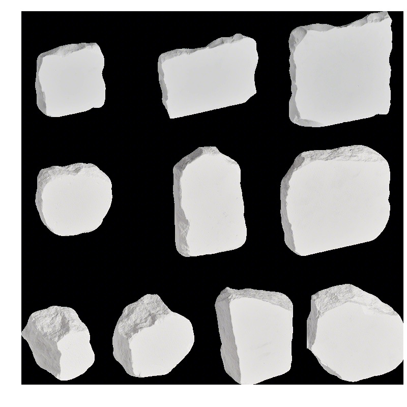 Estilo nórdico blanco irregular yeso fotografía decoración props joyería al por mayor producto de la joyería fotografía de fondo