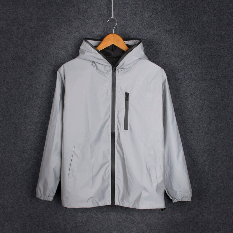 Windproof Trench Coat, Retroreflective Hooded Jacket, Unisex for Elementary Students, Winter