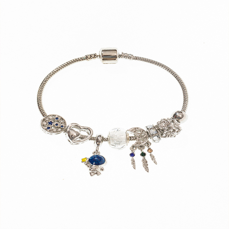Panjia pulsera Dora DIY cuentas pop transfronterizo Angel Wing astronauta colgante amor pulsera de cuentas de cristal image 6