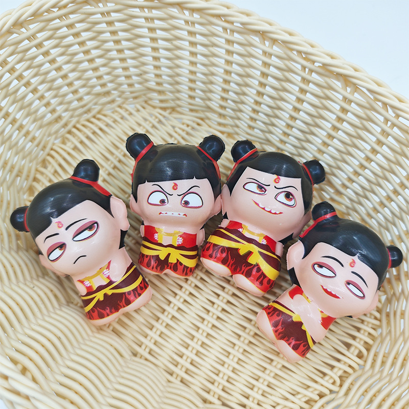 Juguete de peluche Nezha y Ao Bing de la película, diseño de pellizco, nuevo modelo de acción