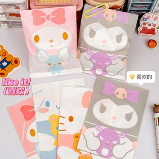 Cute Girl Student ins Gift Bag Baking Candy Bag Biscuit Snacks Cartoon Placement Decorative Storage Paper Bag