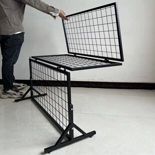 Street Stall Jewelry Display Rack, Simple Outdoor Storage Rack, Grid Rack, Floor-Standing Exhibition Foldableing Portable Rack