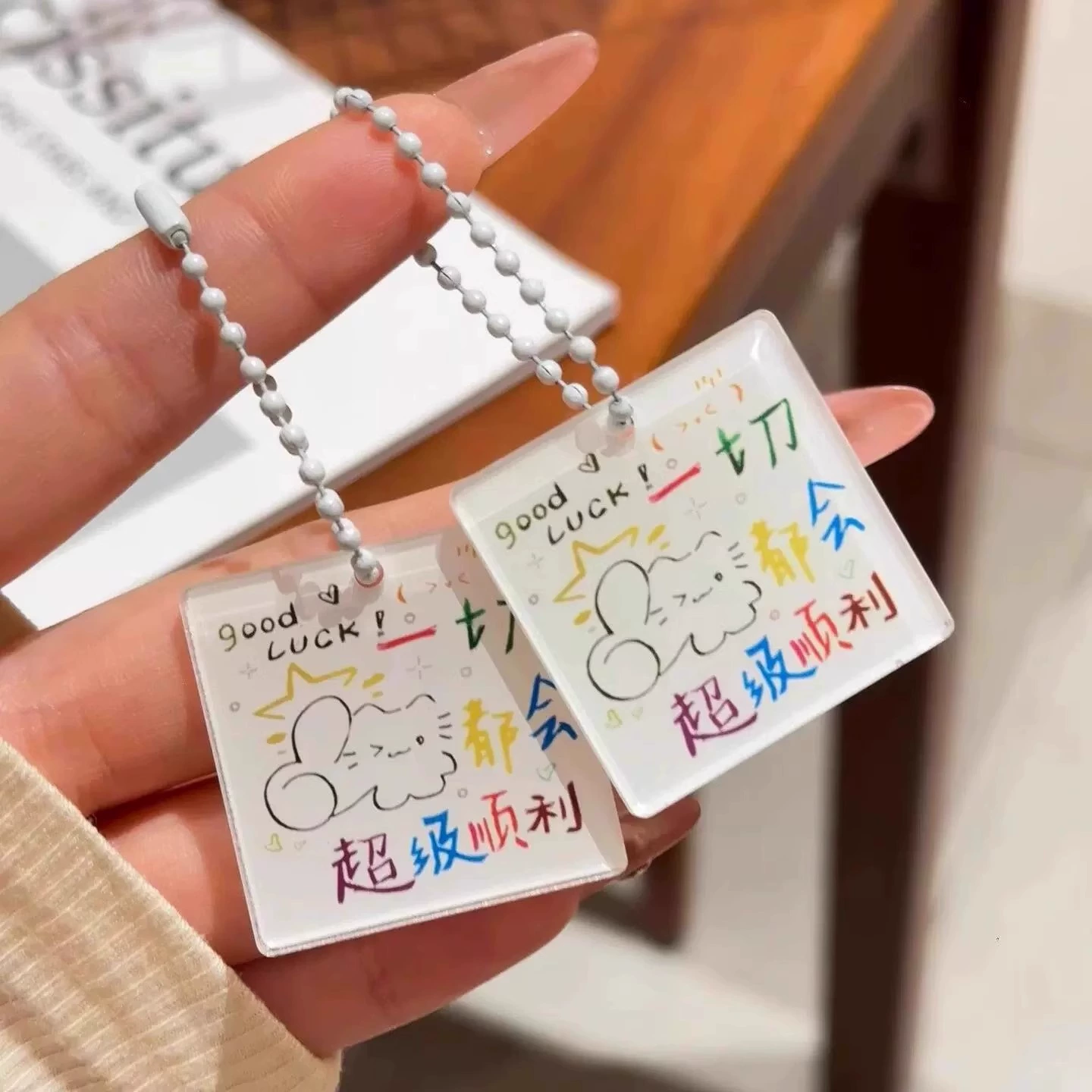 Acrylic keychain, brand backpack accessory, bag decoration