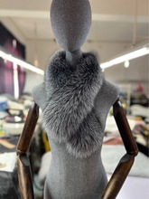 新款银狐毛围巾加长款双面毛围巾毛围脖冬季保暖真毛围巾真毛领子