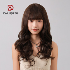 假髮女新款慵懶木馬卷自然大波浪wigs雲朵燙氣質仿真整頂頭套批發