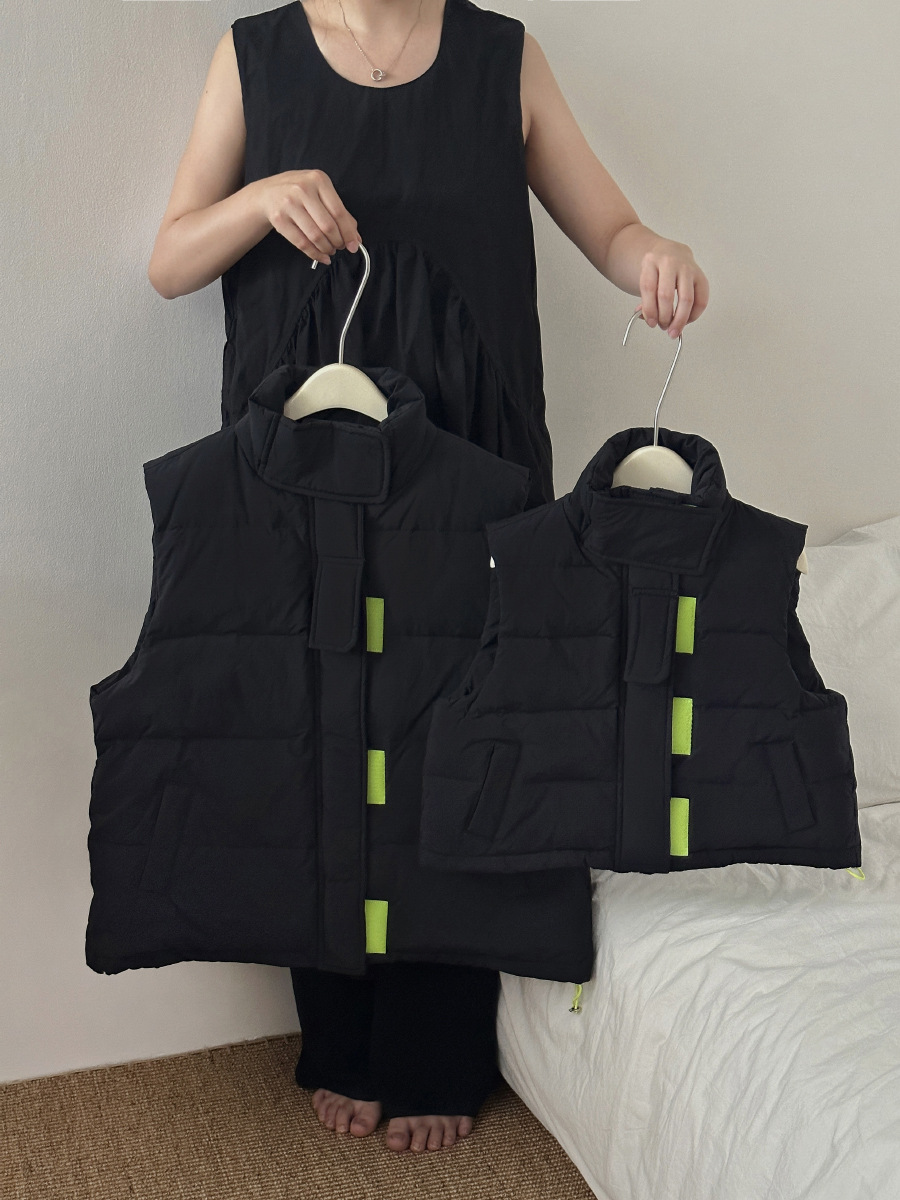 2023 nuevo Otoño e Invierno para niños padre-niño abajo chaleco ropa de trabajo estilo invierno para niños abajo chaleco
