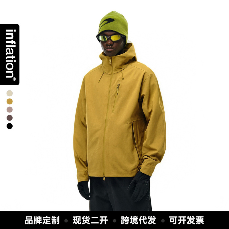 Jie Zhan Men's Clothing | Softshell Crab Seamless Assault Jacket 25 Winter New Product Urban Outdoor Windproof and Waterproof Jacket