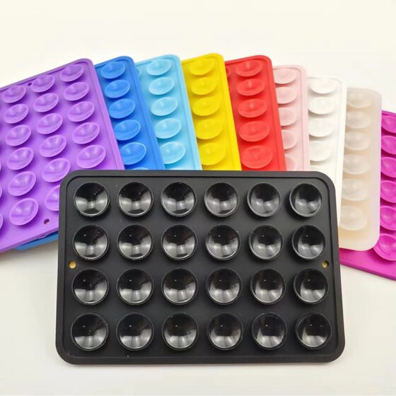 New 24-grain silicone suction cup thickened 10g silicone suction cup square mobile phone fixing belt adhesive silicone suction cup