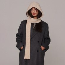 秋冬新款高级巴拉克拉法帽女外搭系带厚针织保暖护耳套头毛线帽子