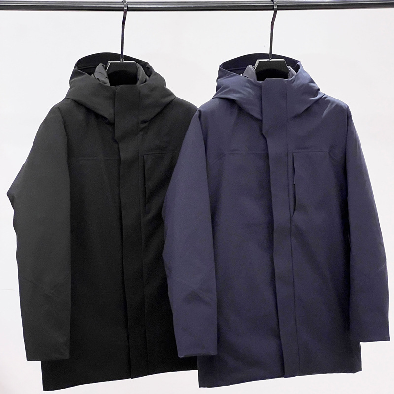 Outdoor Sports and Leisure down Jacket Warm Parka Men's Mid-Length 90 down Fully Glued Waterproof, Windproof and Coldproof