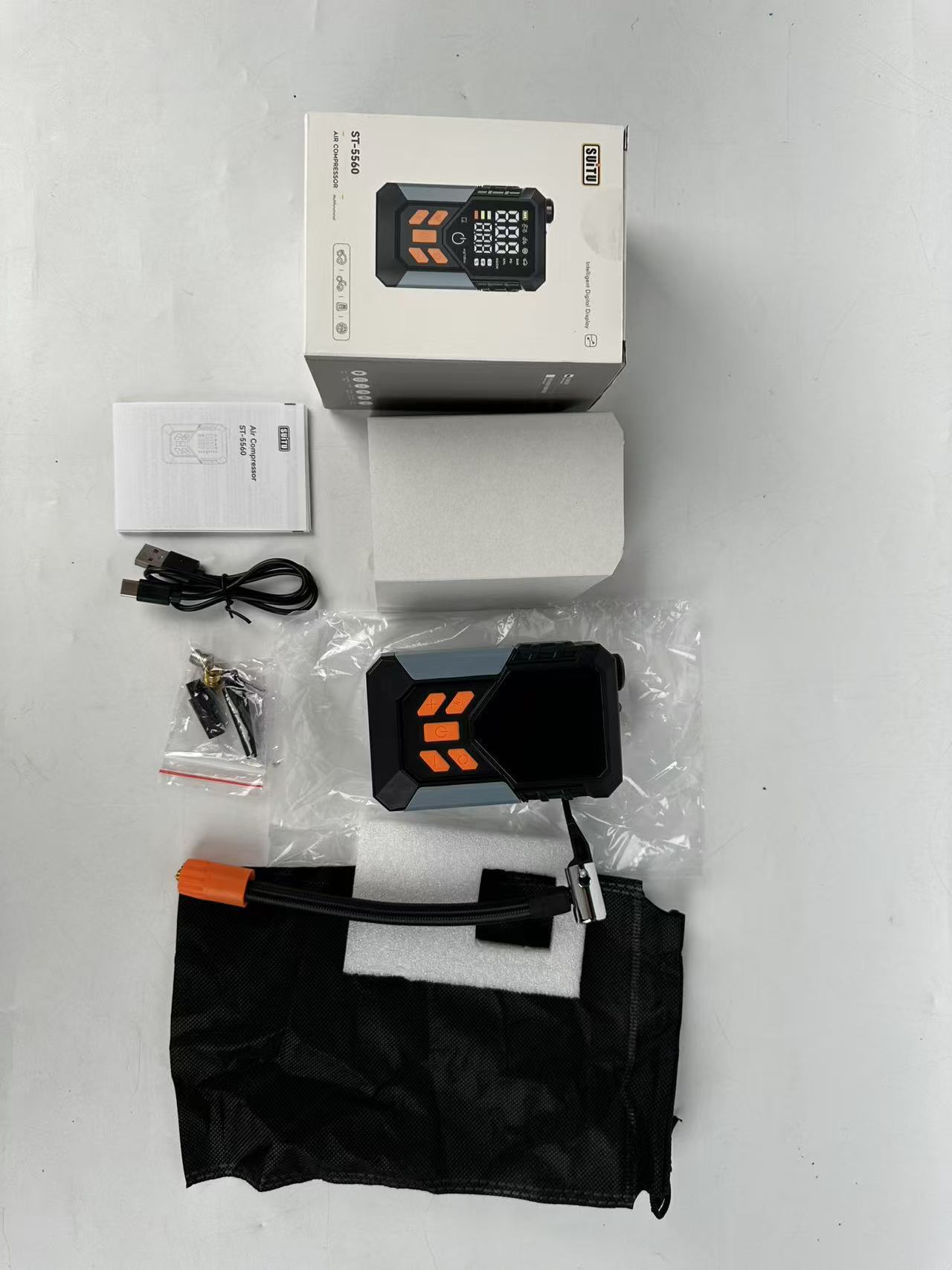 Car-mounted air pump, tire inflator, smart digital display, electric air pump, tire pressure gauge, air inflator, cross-border product