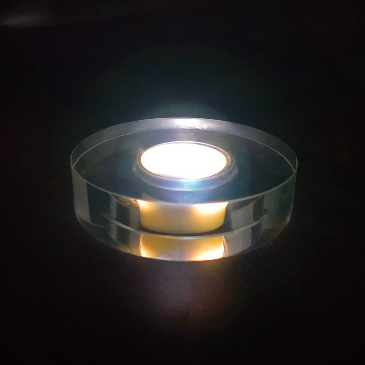 Cross-Border Wholesale USB Warm White Colorful Charging Light-Emitting Lamp Base Crystal Glass Crafts Gift Display Led Cross-Border Wholesale USB Warm White Colorful Charging Light-Emitting Lamp Base Crystal Glass Crafts Gift Display Led