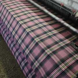 工厂现货 涤棉格子布 提花色织布 跨境电商衬衫台布面料 承接订单