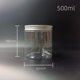 500ml transparent pet food grade plastic packaging Chinese medicine powder sealed jar wide mouth large capacity powder powder round jar