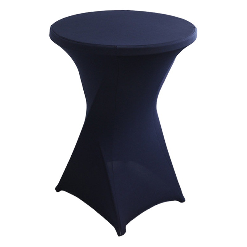 Factory Direct bar table solid color banquet cocktail table high leg tablecloth lifting table elastic round table cover