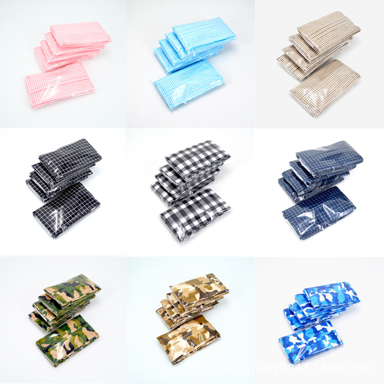 一次性印花口罩成人三层彩色防护口罩迷彩格子可跨境MASK含熔喷布