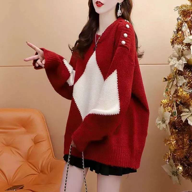 Платье длинное демисезонное свитер,oversize, тренд сезона, средней длины, западный стиль