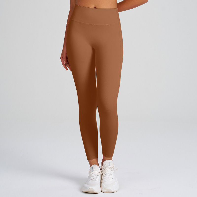 New Cross-Border Style Naked-Feel Yoga Pants, Double-Sided Brushed Quick-Dry Fitness Leggings, Butt-Lifting Sports Yoga Long Pants