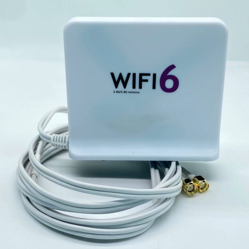 2.4G5.8G双频6dBi全向天线WIFI6路由器AX200网卡信号增强高增益