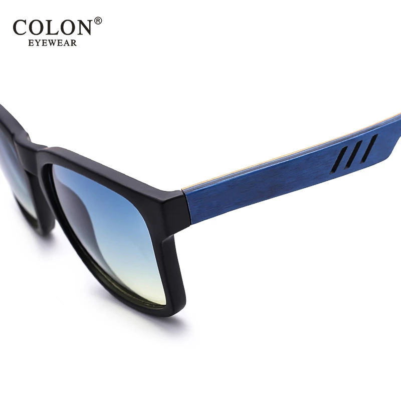 2021欧美新款竹木太阳镜偏光墨镜压层弹簧木脚太阳镜批发