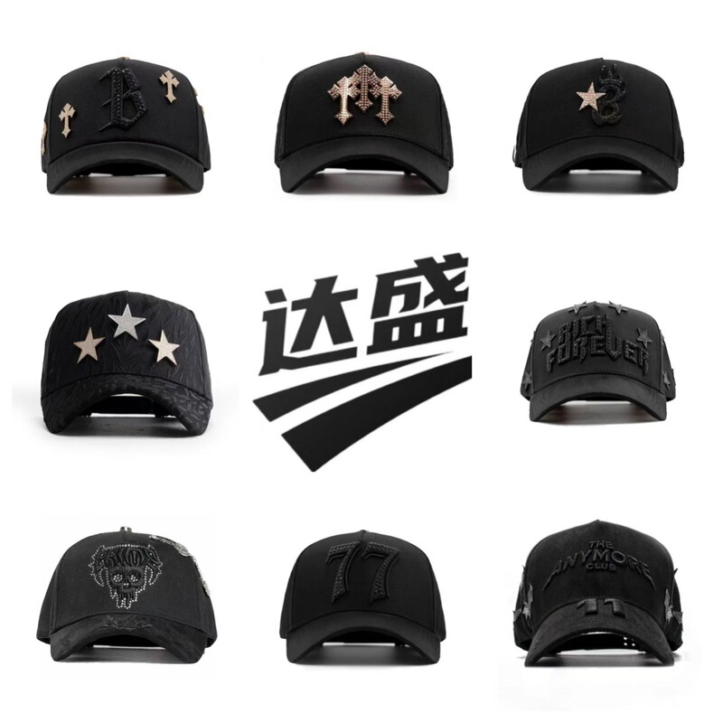 Cross-Border Hot-Selling Dandy Hats with Metal Rhinestones, Barbas Hats, Adjustable Dandy Baseball Caps, Negotiable Price