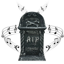 万圣节鬼节墓碑墓地发声发光庭院草地跨境爆款恐怖气氛装饰小摆件