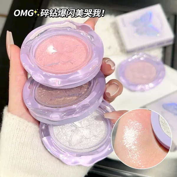 NOVO Thorough Star Flash High Disc Face Brightening Stereo Pearlescent Flash Sleeping Silkworm Student Party Glitter Fit High Glow