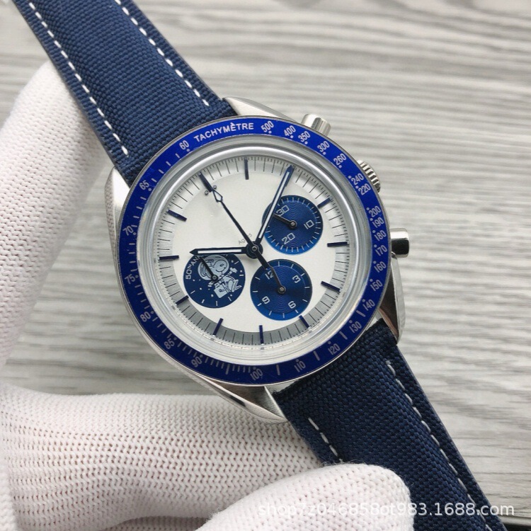 Os Snoopy Cross-Border Watch Spaceship Speedmaster Men's Quartz Multi-Function Chronograph Sapphire Automatic Mechanical Watch Wholesale