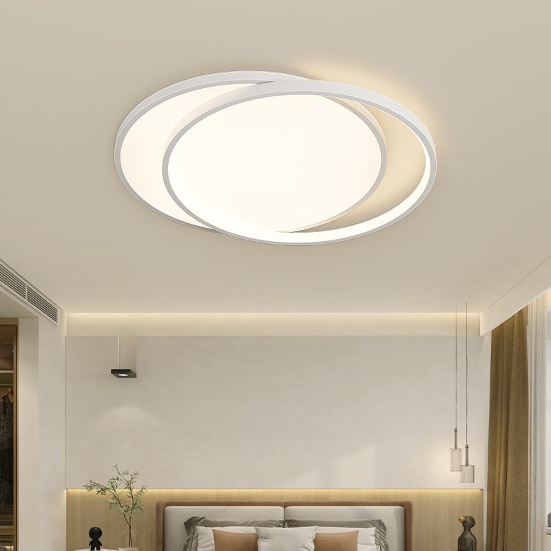 Lámpara de sala de estar Lámpara de techo de espectro completo minimalista moderna, sala de estudio de dormitorio, lámpara de protección ocular súper brillante, paquete de toda la casa, lámpara al por mayor