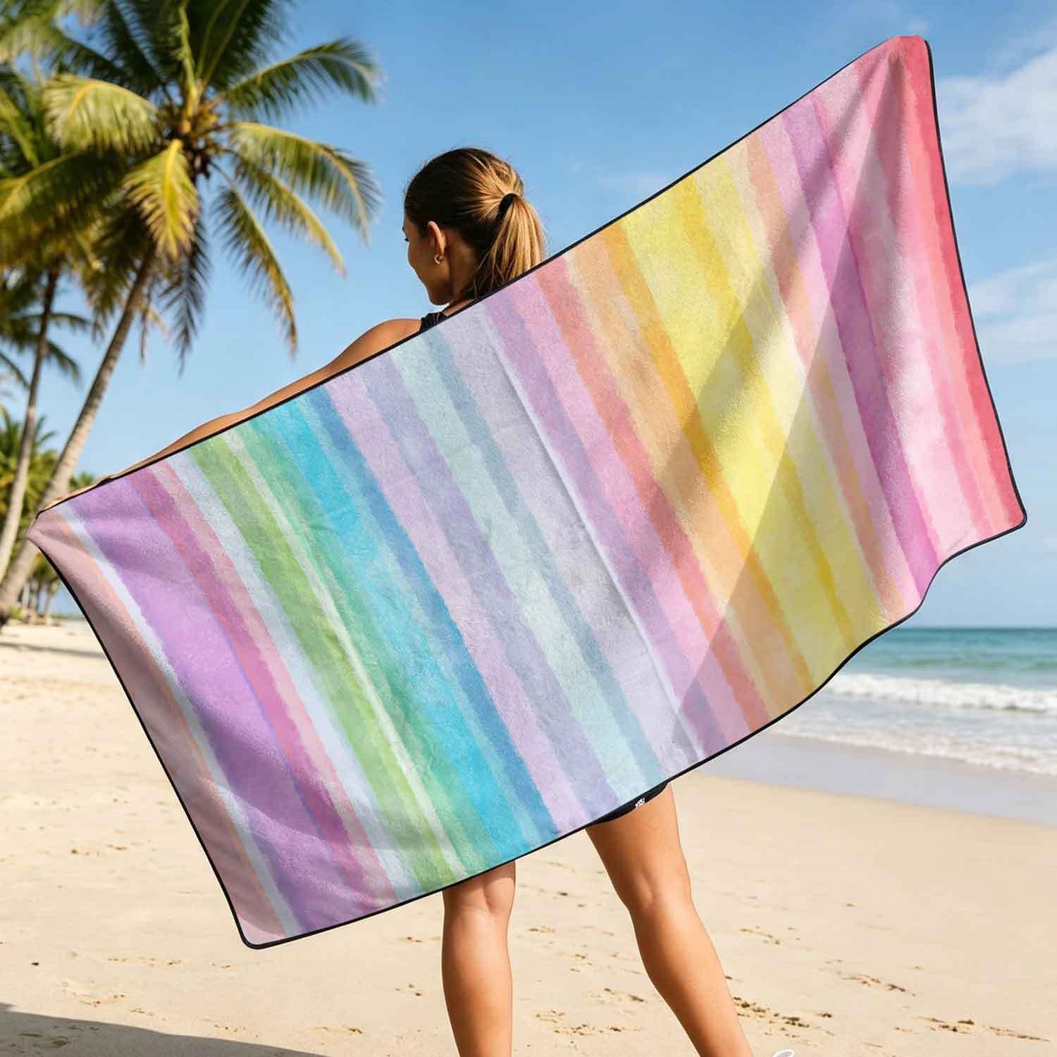 Geometric Bath Towel Car Seat Cover 2-in-1 Microfiber Outdoor Beach Car Dual-Use Universal Seat Cushion