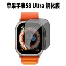 适用蘋果手錶膜apple iwatch S8 ultra玻璃保護貼49mm防偷窺鋼化