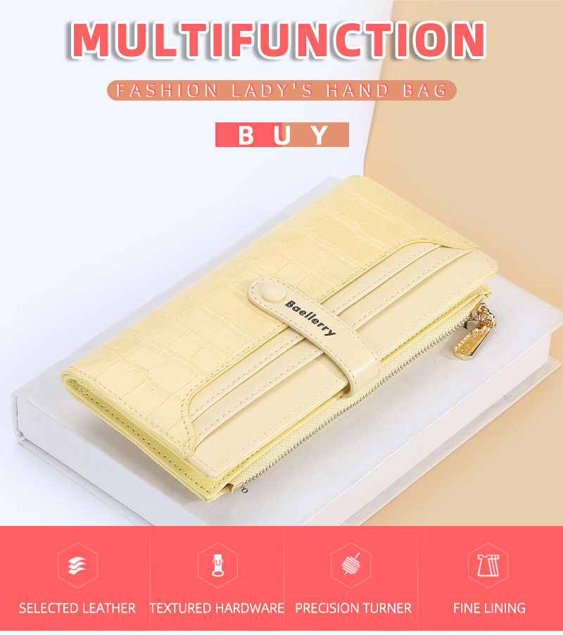 Women's Long Wallet Crocodile Pattern Phone Case For Women_voghion.com