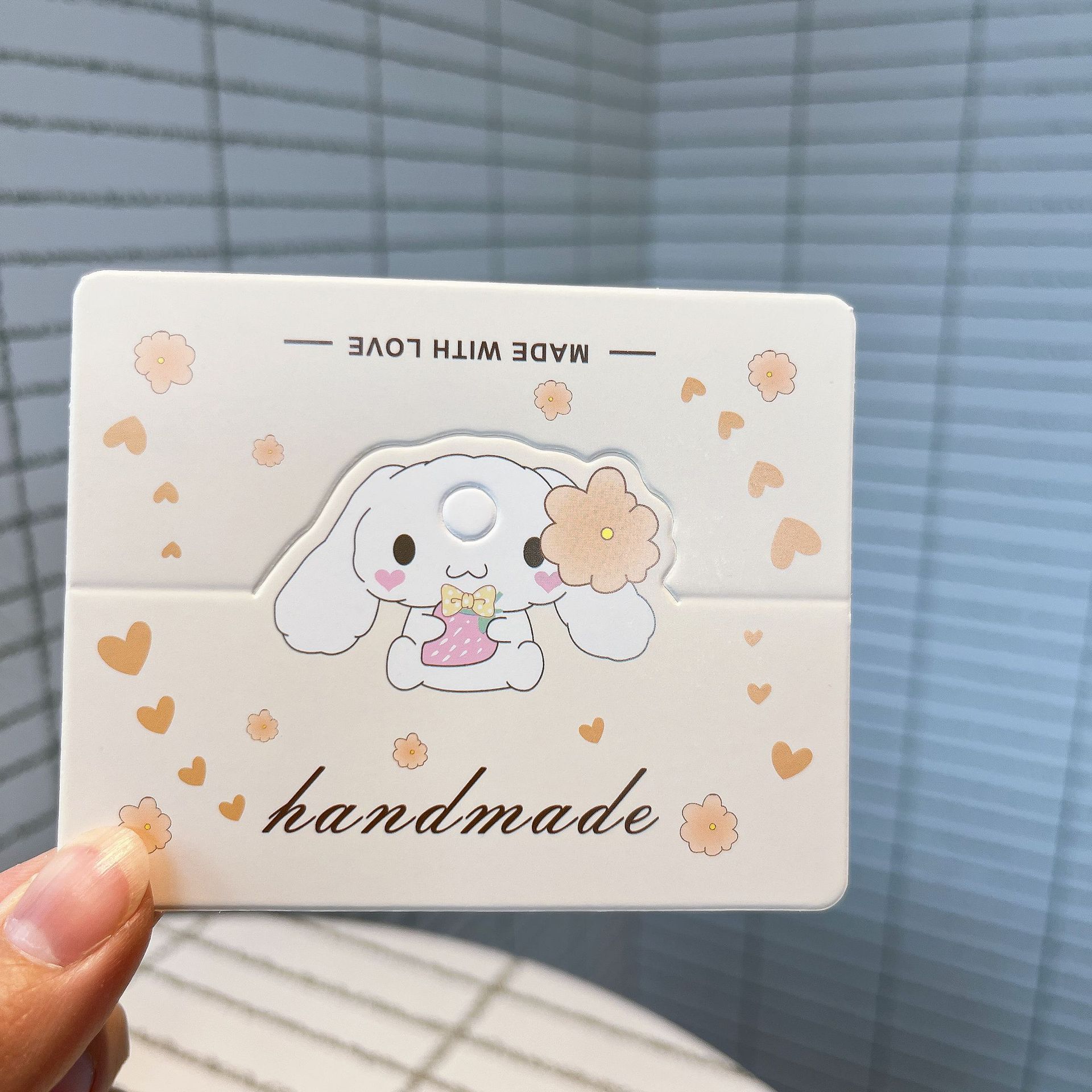 10x8cm long ear dog card paper