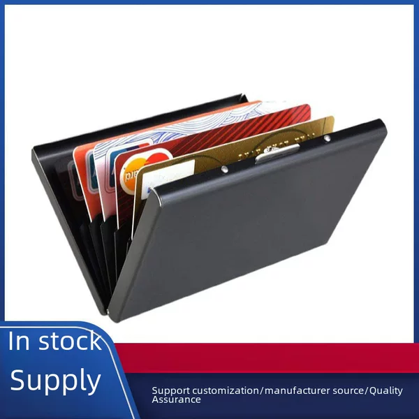in stock Multifunctional Stainless Steel Bank Credit Card Bag Box Bank Card Bag Metal Box Multicolor Metal Card Case