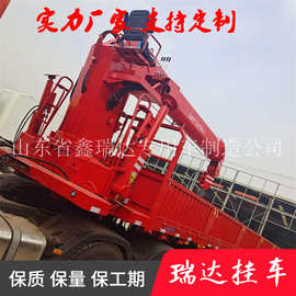 工地随车吊运输半挂车 11米随车吊半挂车 吊砖挂车 源头厂家