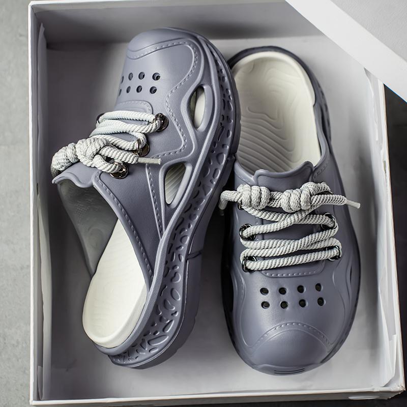 Comercio exterior transfronterizo 2025 nuevos zapatos con agujeros de playa, sandalias sin tacón para hombre, transpirable, antideslizante de verano al por mayor