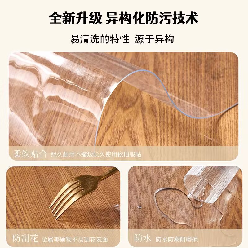 方形软玻璃转椅地垫卧室书房电脑椅地毯木地板防水pvc透明保护垫|undefined