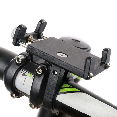 Bicycle mobile phone holder aluminum alloy quick release mountain bike electric vehicle mobile phone holder riding aluminum alloy holder