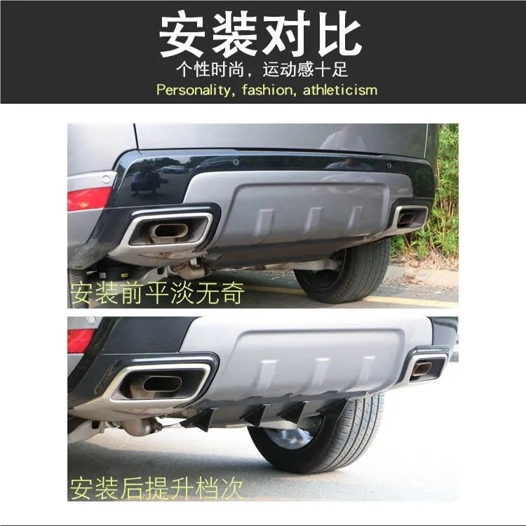 Car Rear Lip Modified Spoiler, Small Surround Rear Bumper, Sports Deflector, Carbon Fiber Shark Fin Wind Knife