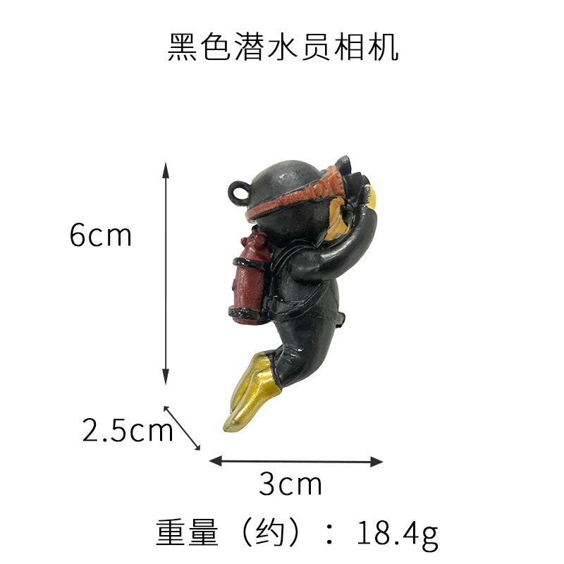 카메라가있는 블랙 다이버 (라인과 볼)