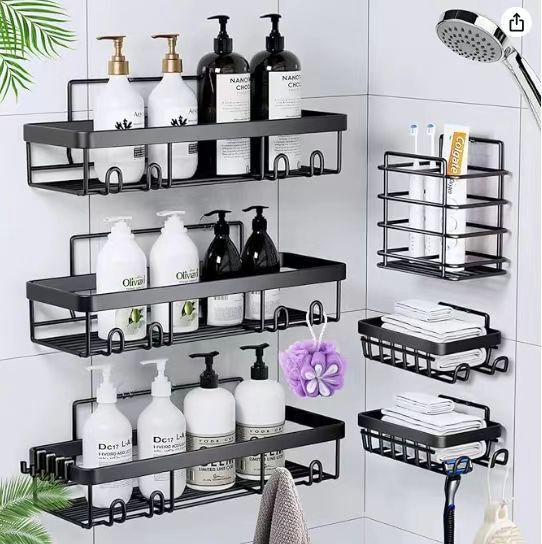 Cross-Border Bathroom Storage Rack Without Punching Wall-Mounted Bathroom Sink Shower Supplies Storage Rack Cross-Border Bathroom Storage Rack Without Punching Wall-Mounted Bathroom Sink Shower Supplies Storage Rack