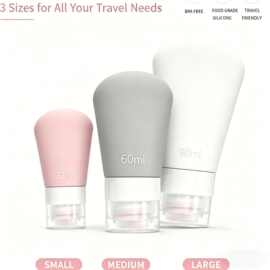 跨境便携硅胶旅行分装瓶 TSA可登机洗发水乳液分装瓶套装