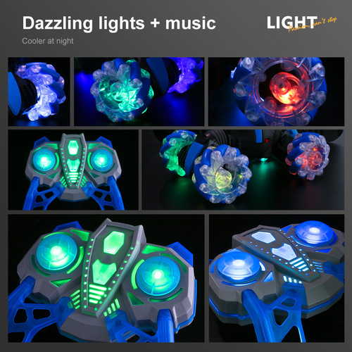 Cross-border gesture sensor twist car light music spray stunt car street stall children's electric toy remote control car